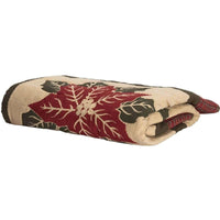 Thumbnail for National Quilt Museum Poinsettia Block Quilted Throw 60x50 - The Fox Decor