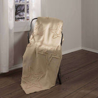 Thumbnail for Burlap Vintage Star Woven Throw 60