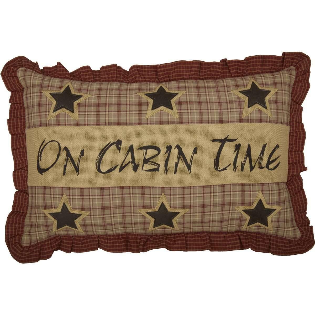 Dawson Star On Cabin Time Pillow 14x22 VHC Brands front