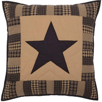 Thumbnail for Black Check Star Quilted Euro Sham 26x26 VHC Brands - The Fox Decor