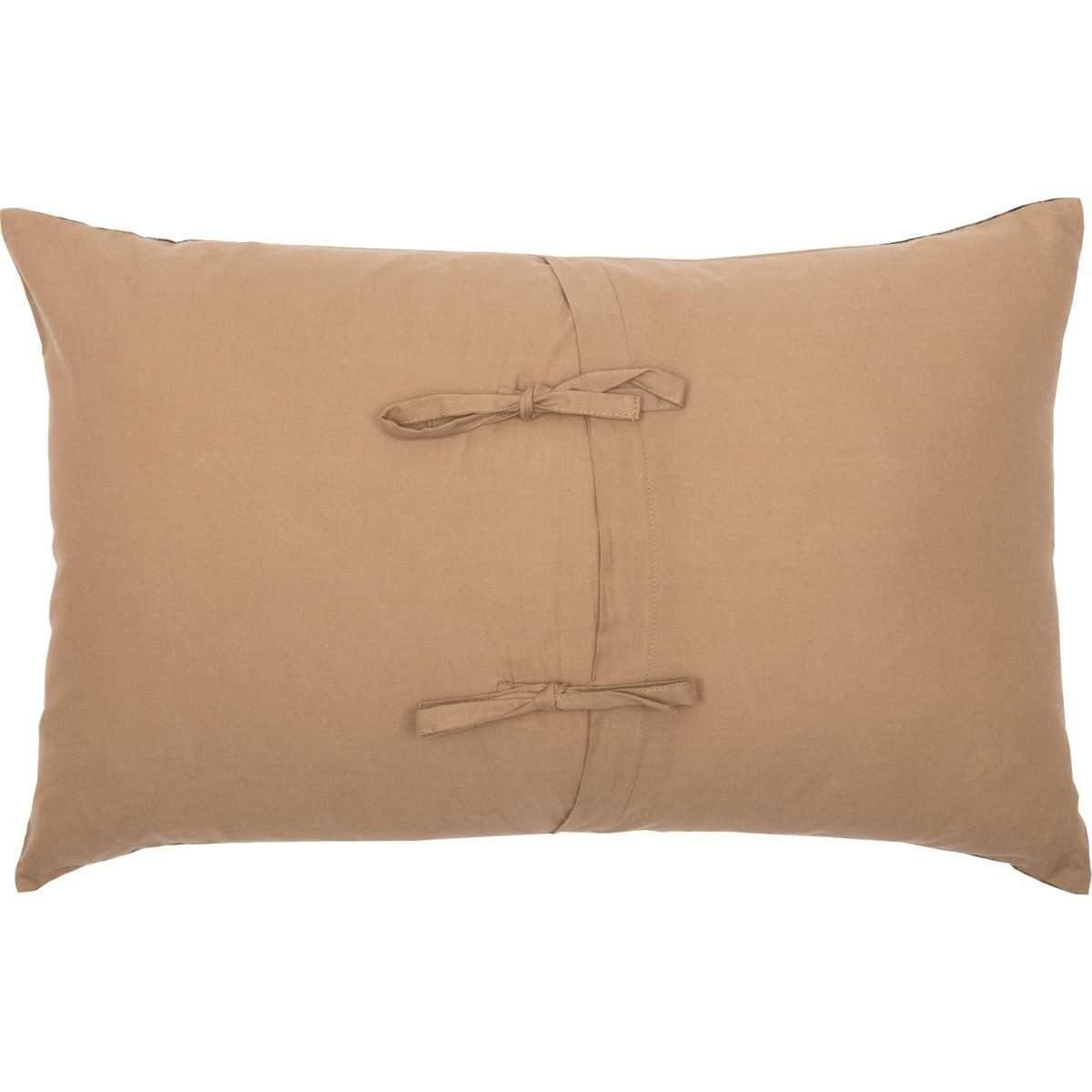 Black Check Star Patch Pillow 14x22 VHC Brands - The Fox Decor