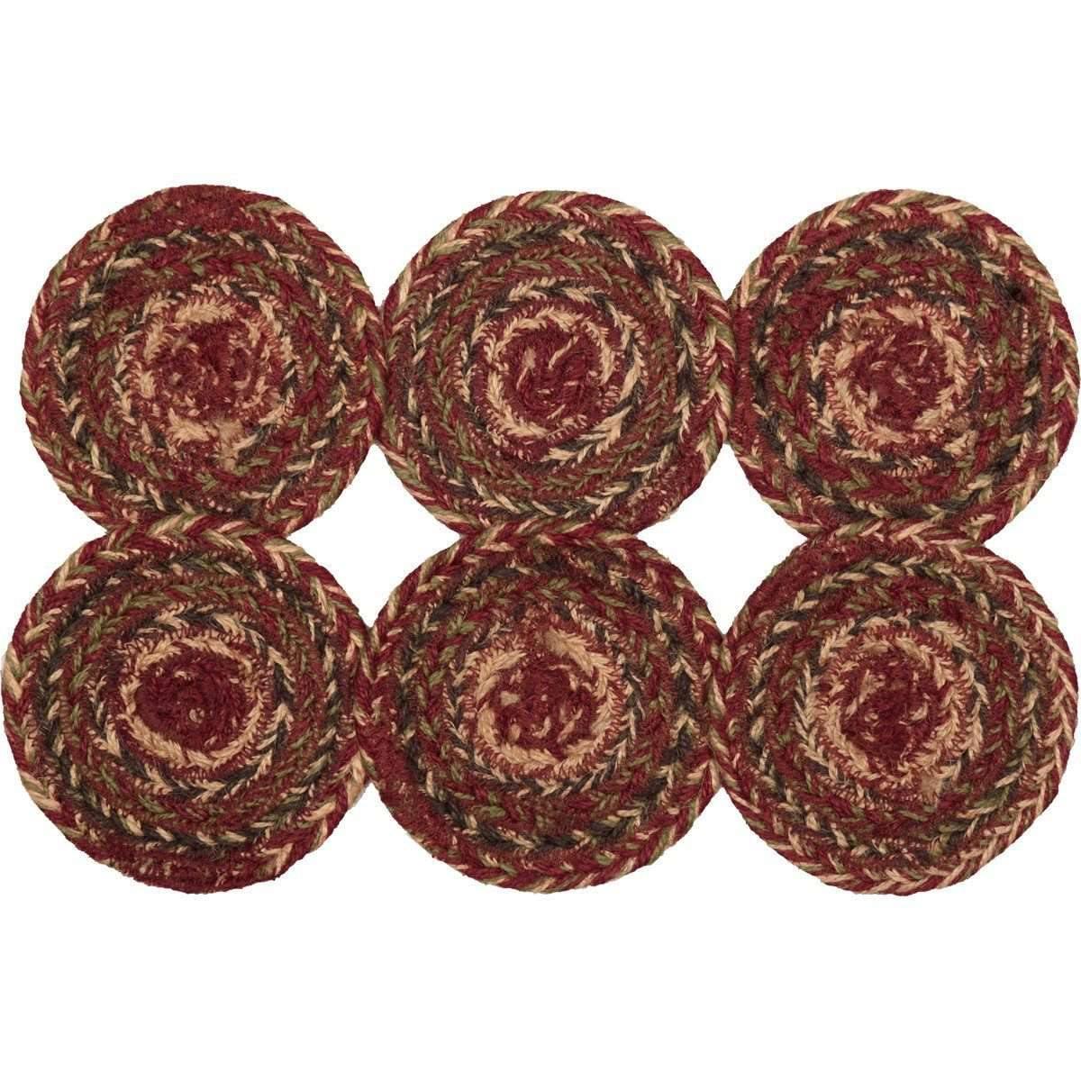 Cider Mill Jute Coaster Set of 6 VHC Brands 