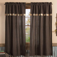 Thumbnail for Kettle Grove Short Panel Curtain with Attached Valance Block Border Set of 2 36