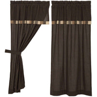 Thumbnail for Kettle Grove Short Panel Curtain with Attached Valance Block Border Set of 2 36