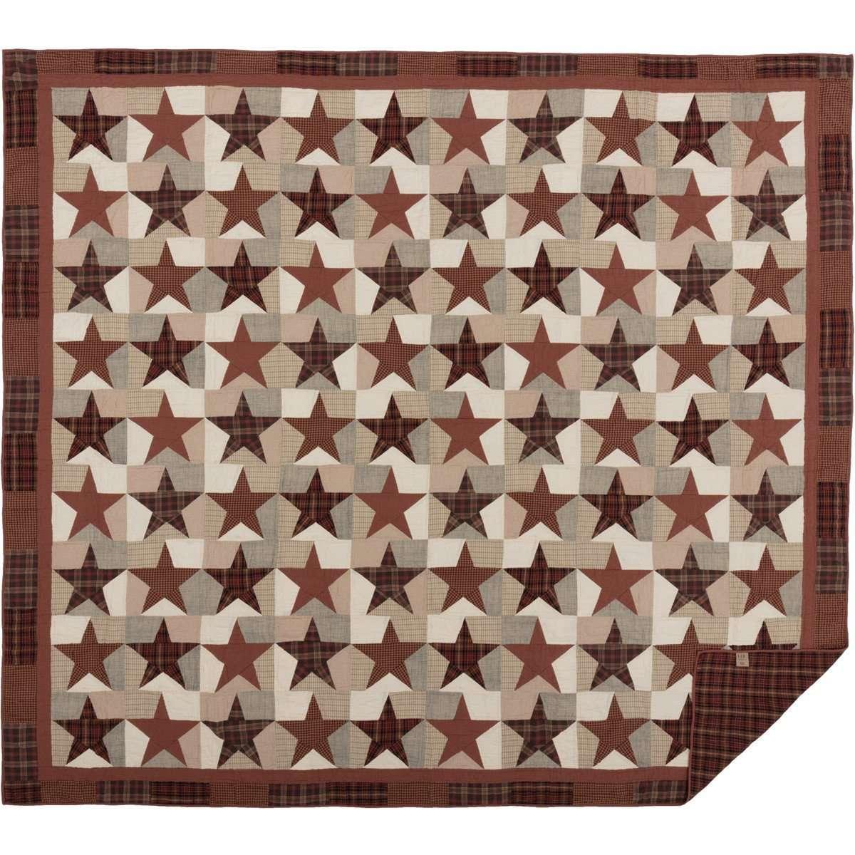 Abilene Star California King Quilt 130Wx115L VHC Brands full