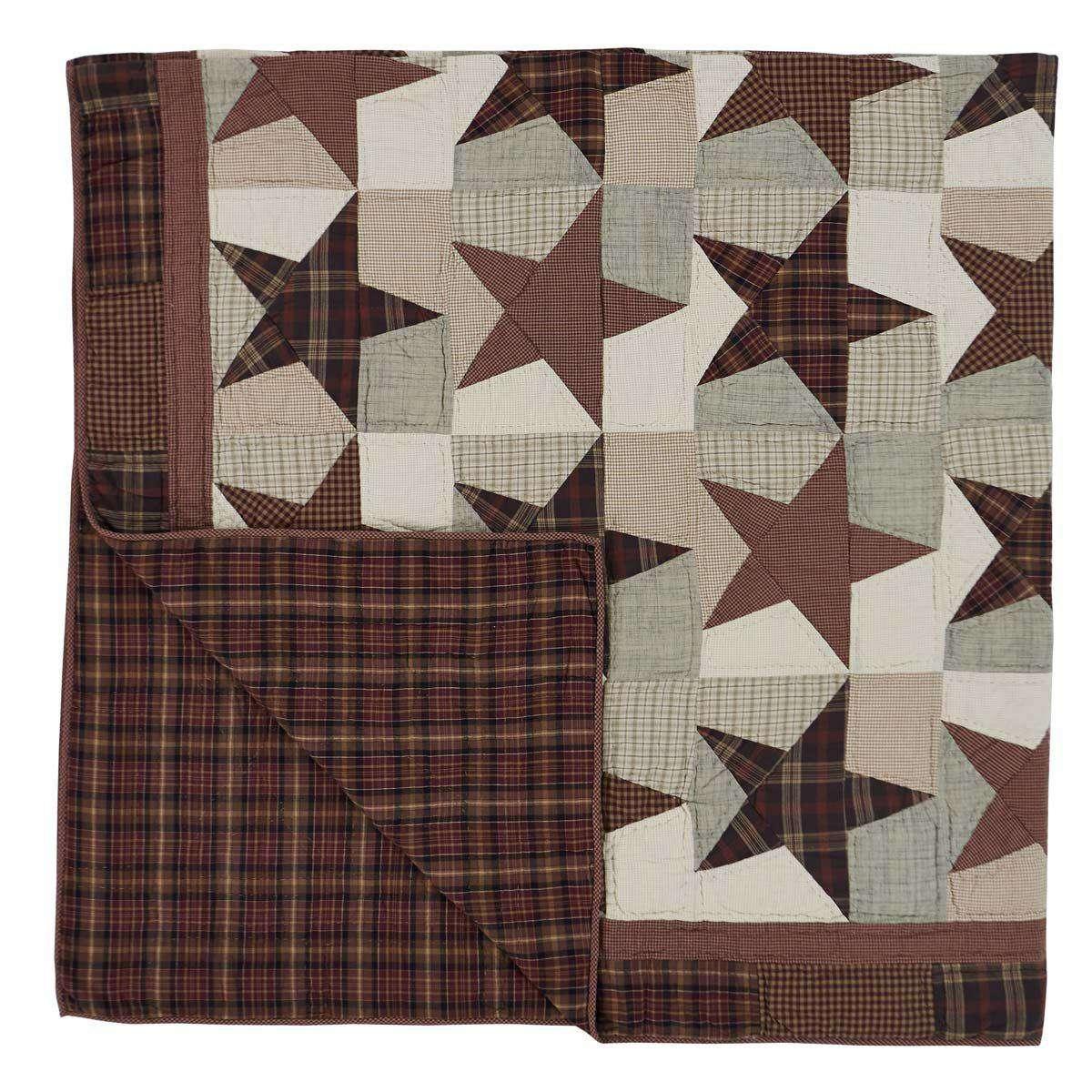 Abilene Star California King Quilt 130Wx115L VHC Brands folded