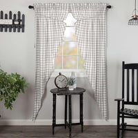 Thumbnail for Annie Buffalo Grey Check Prairie Long Panel Curtain Set of 2 - The Fox Decor