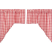 Thumbnail for Annie Buffalo Red Check Swag Curtain Set of 2 36x36x16 VHC Brands - The Fox Decor