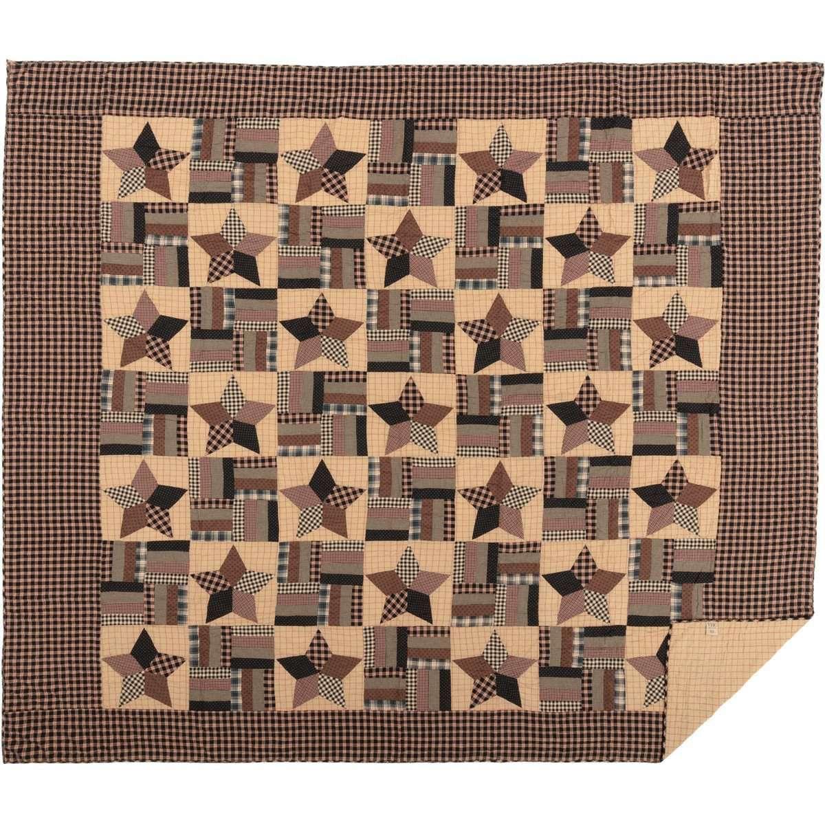 Bingham Star California King Quilt 130Wx115L VHC Brands full