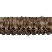 Thumbnail for Black Star Scalloped Layered Valance Curtain 16x60 VHC Brands - The Fox Decor