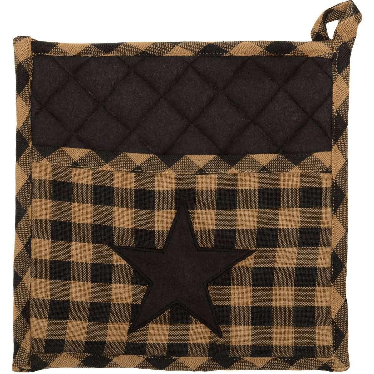 Black Star Pot Holder 8" VHC Brands front