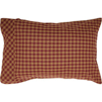 Thumbnail for Burgundy Check Standard Pillow Case Set of 2 21x30