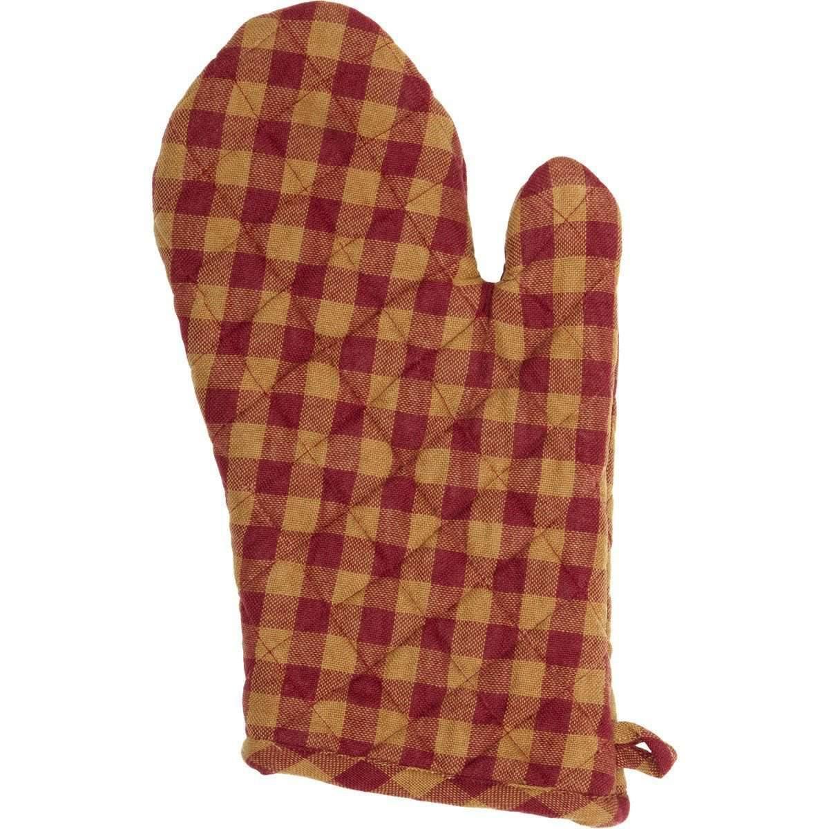 Burgundy Star Oven Mitt VHC Brands - The Fox Decor