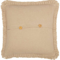Thumbnail for Burlap Vintage Pillow w/ Fringed Ruffle 18x18 VHC Brands - The Fox Decor