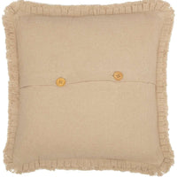 Thumbnail for Burlap Vintage Pillow w/ Fringed Ruffle 18x18 VHC Brands - The Fox Decor