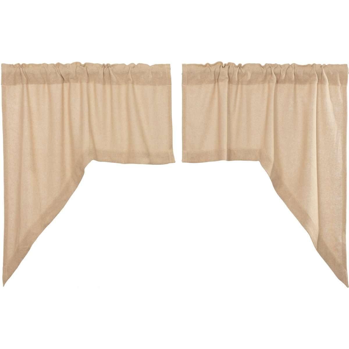 Burlap Vintage Swag Curtain Set of 2 36x36x16 VHC Brands - The Fox Decor