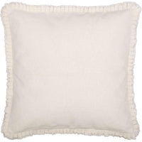 Thumbnail for Burlap Antique White Fabric Euro Sham w/ Fringed Ruffle 26x26 VHC Brands - The Fox Decor