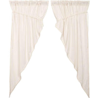 Thumbnail for Burlap Antique White Prairie Short Panel Curtain Set of 2 63x36x18 VHC Brands - The Fox Decor