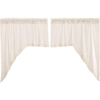 Thumbnail for Burlap Antique White Swag Curtain Set of 2 36x36x16 VHC Brands - The Fox Decor