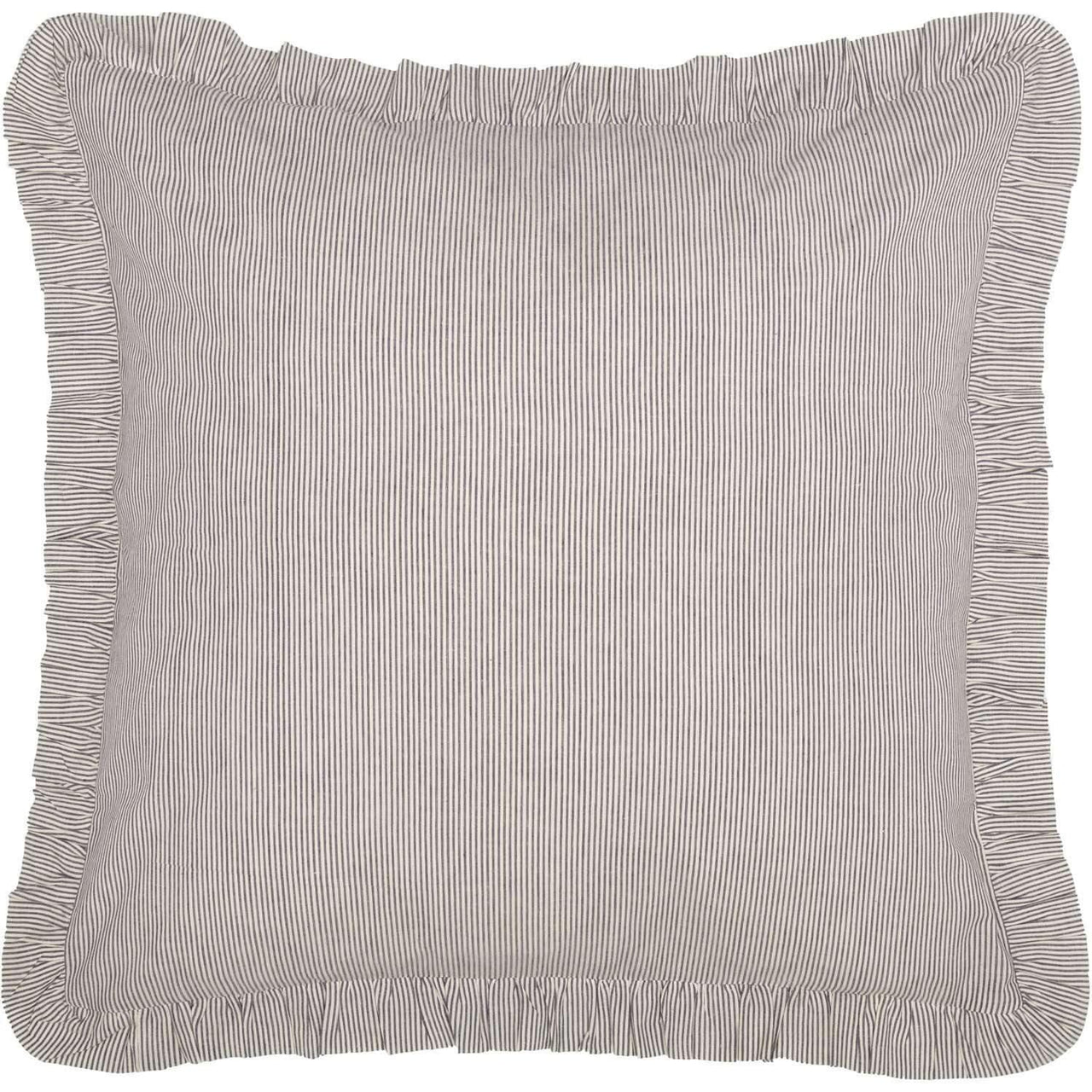 Dakota Star Farmhouse Blue Ticking Stripe Fabric Euro Sham 26x26 VHC Brands - The Fox Decor