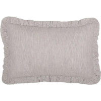 Thumbnail for Dakota Star Farmhouse Blue Ticking Stripe Fabric Pillow 14x22 VHC Brands