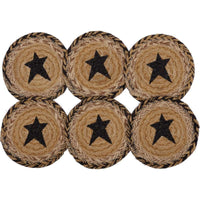 Thumbnail for Kettle Grove Jute Coaster Stencil Star Set of 6 VHC Brands