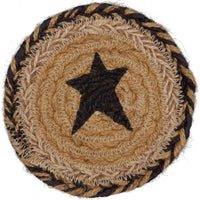 Thumbnail for Kettle Grove Jute Coaster Stencil Star front