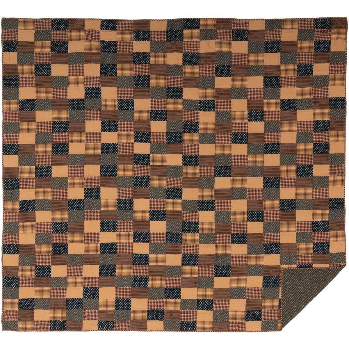 Patriotic Patch California King Quilt 130Wx115L VHC Brands - The Fox Decor