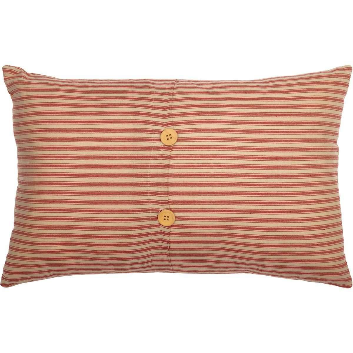 Rory Schoolhouse Red Farmhouse Pillow 14x22 VHC Brands back
