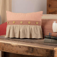 Thumbnail for Rory Schoolhouse Red Ruffled Pillow 14x18 VHC Brands