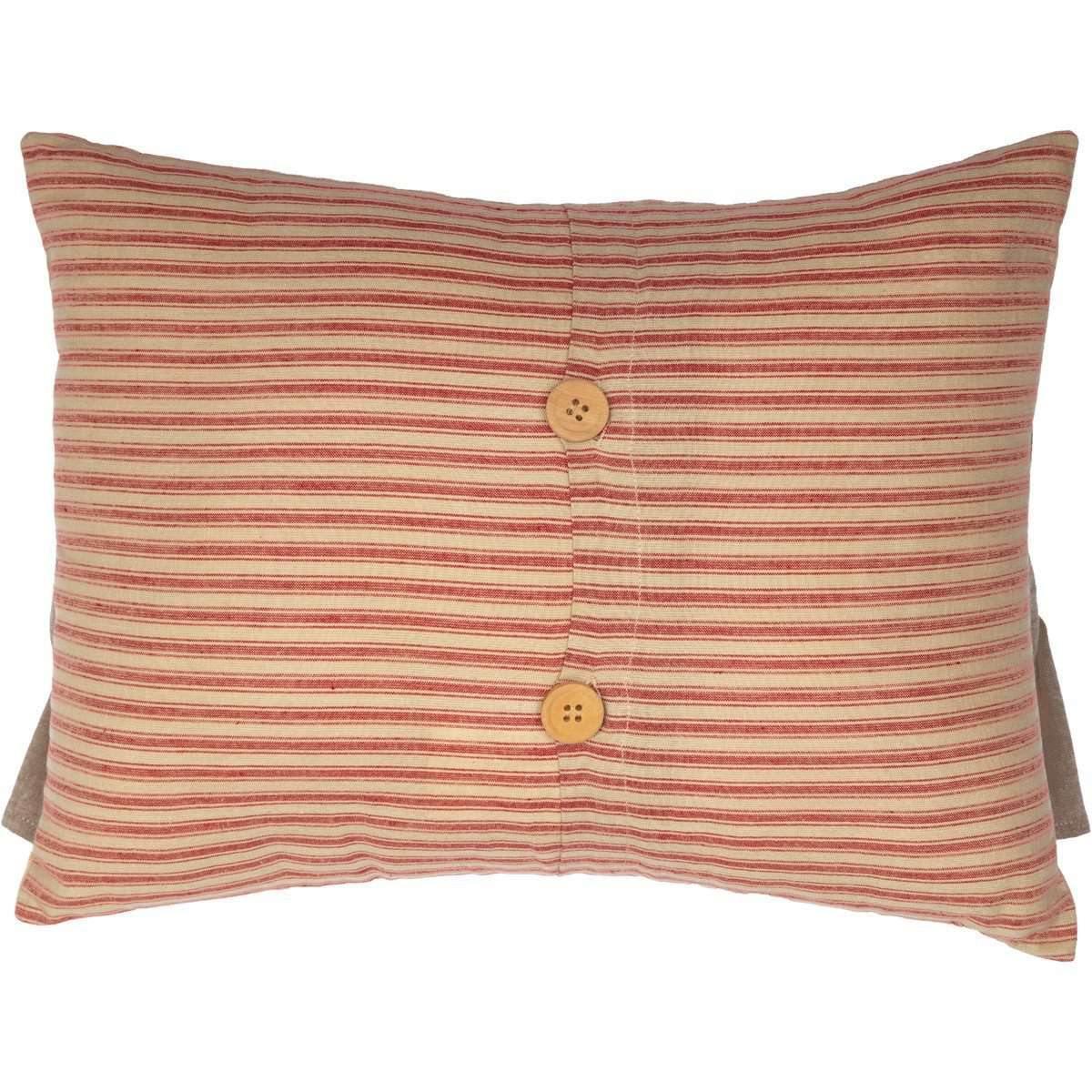 Rory Schoolhouse Red Ruffled Pillow 14x18 VHC Brands back