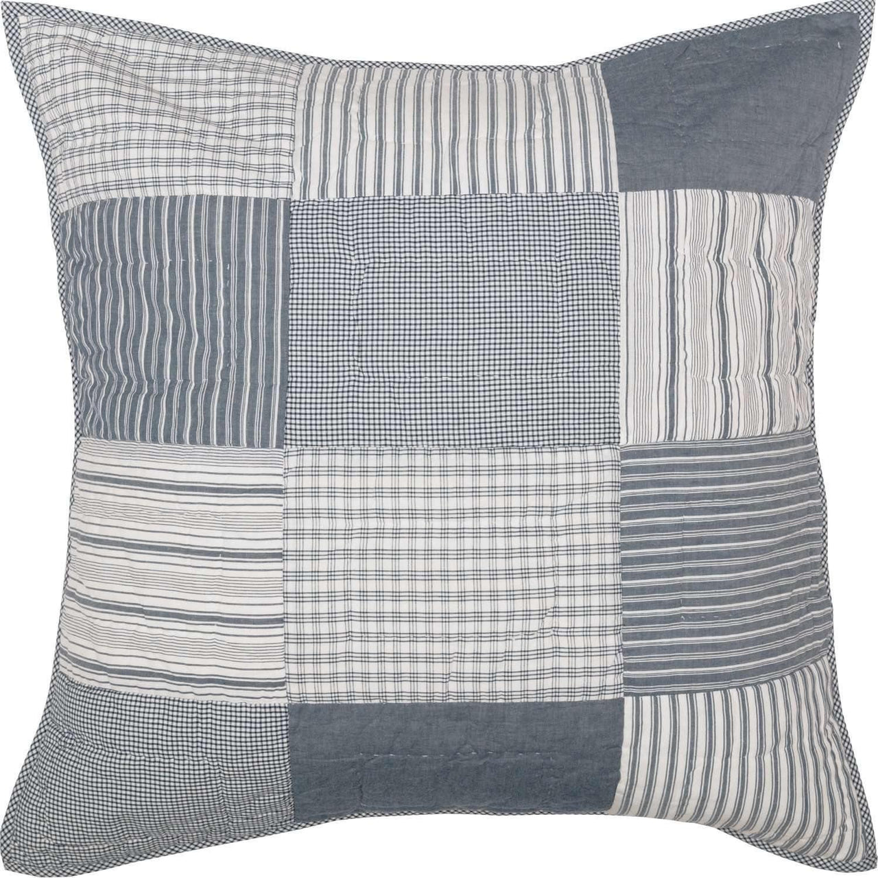 Sawyer Mill Blue Quilted Euro Sham 26x26 VHC Brands - The Fox Decor