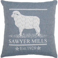 Thumbnail for Sawyer Mill Blue Lamb Pillow 18x18 front