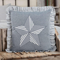 Thumbnail for Sawyer Mill Blue Barn Star Pillow 18x18 VHC Brands