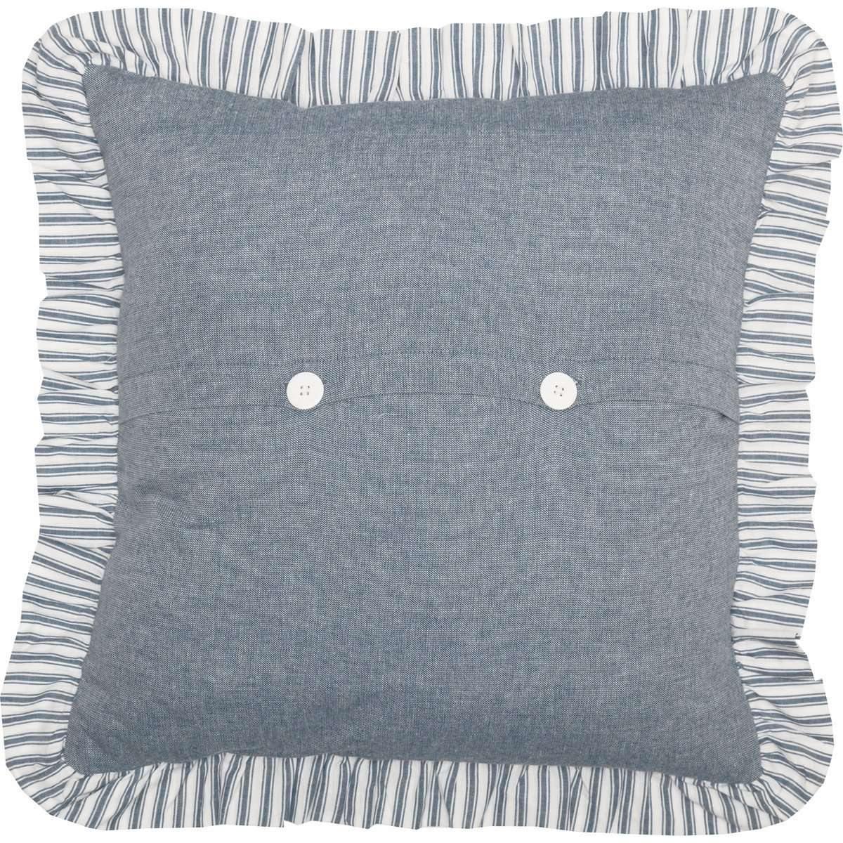 Sawyer Mill Blue Barn Star Pillow 18x18 VHC Brands back