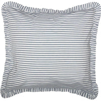 Thumbnail for Sawyer Mill Blue Ticking Stripe Fabric Euro Sham 26x26 VHC Brands - The Fox Decor