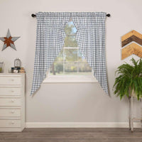 Thumbnail for Sawyer Mill Blue Plaid Prairie Short Panel Curtain Set of 2 63x36x18 VHC Brands - The Fox Decor