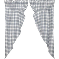 Thumbnail for Sawyer Mill Blue Plaid Prairie Short Panel Curtain Set of 2 63x36x18 VHC Brands - The Fox Decor