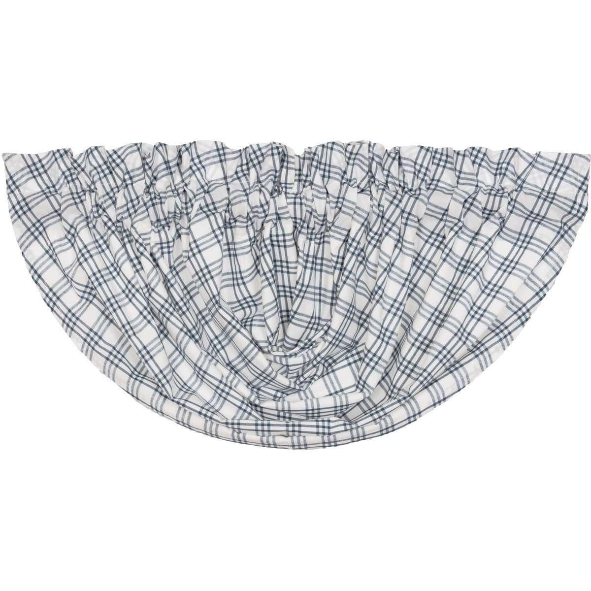 Sawyer Mill Blue Plaid Balloon Valance Curtain VHC Brands - The Fox Decor