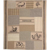 Thumbnail for Sawyer Mill Charcoal Farm Animal Quilted Throw 60x50 VHC Brands Online
