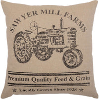 Thumbnail for Sawyer Mill Charcoal Tractor Pillow Charcoal 18
