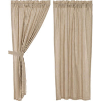 Thumbnail for Sawyer Mill Charcoal Ticking Stripe Short Panel Curtain Set of 2 63