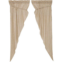 Thumbnail for Sawyer Mill Charcoal Ticking Stripe Prairie Long Panel Curtain Set of 2 - The Fox Decor