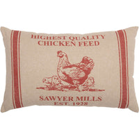 Thumbnail for Sawyer Mill Red Hen and Chicks Pillow 14