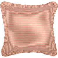 Thumbnail for Sawyer Mill Red Ticking Stripe Fabric Euro Sham 26x26 VHC Brands - The Fox Decor