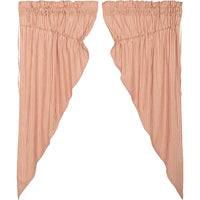 Thumbnail for Sawyer Mill Red Ticking Stripe Prairie Short Panel Curtain Set of 2 63x36x18 VHC Brands - The Fox Decor