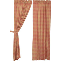 Thumbnail for Sawyer Mill Charcoal/Blue/Red Plaid Panel Curtain Set of 2 84x40 - The Fox Decor