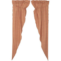Thumbnail for Sawyer Mill Red Plaid Prairie Long Panel Curtain Set of 2 - The Fox Decor