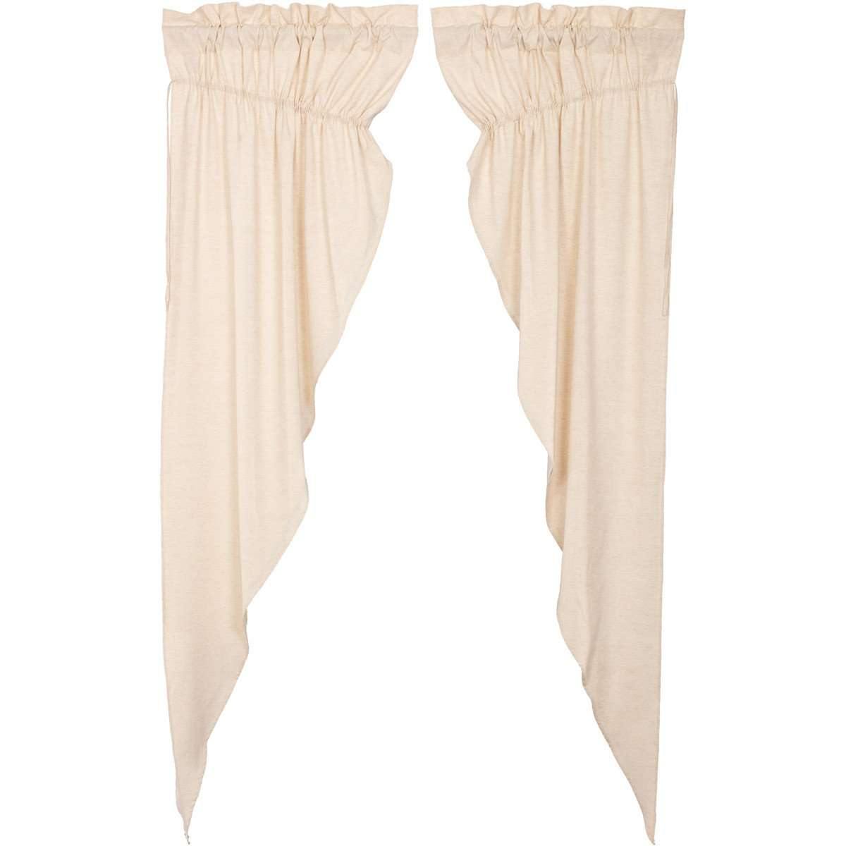 Simple Life Flax Natural Prairie Long Panel Curtain Set of 2 84x36x18 VHC Brands - The Fox Decor