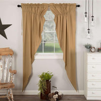 Thumbnail for Simple Life Flax Khaki Prairie Long Panel Curtain Set of 2 84x36x18 VHC Brands - The Fox Decor